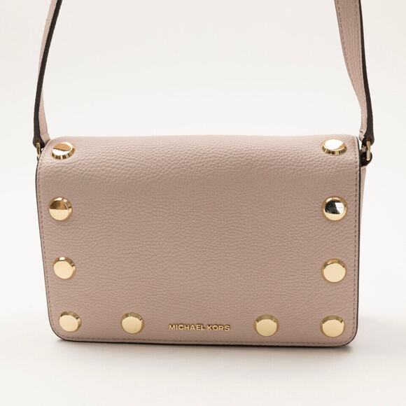 Michael Michael Kors Small Holly Studded Flap Crossbody Soft Pink (Pre-owned) - Picture 3 of 4